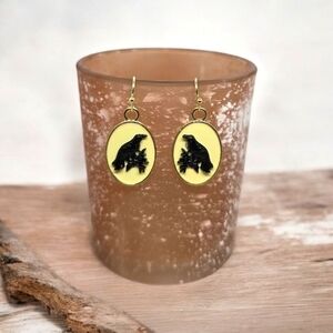 NEW Women's Raven Oval Dangle Fashion‎ Earrings